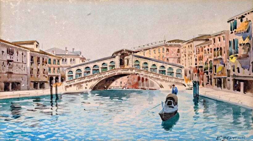 Benvenuti, Eugenio (1881-1959): A Rialto híd Velencében