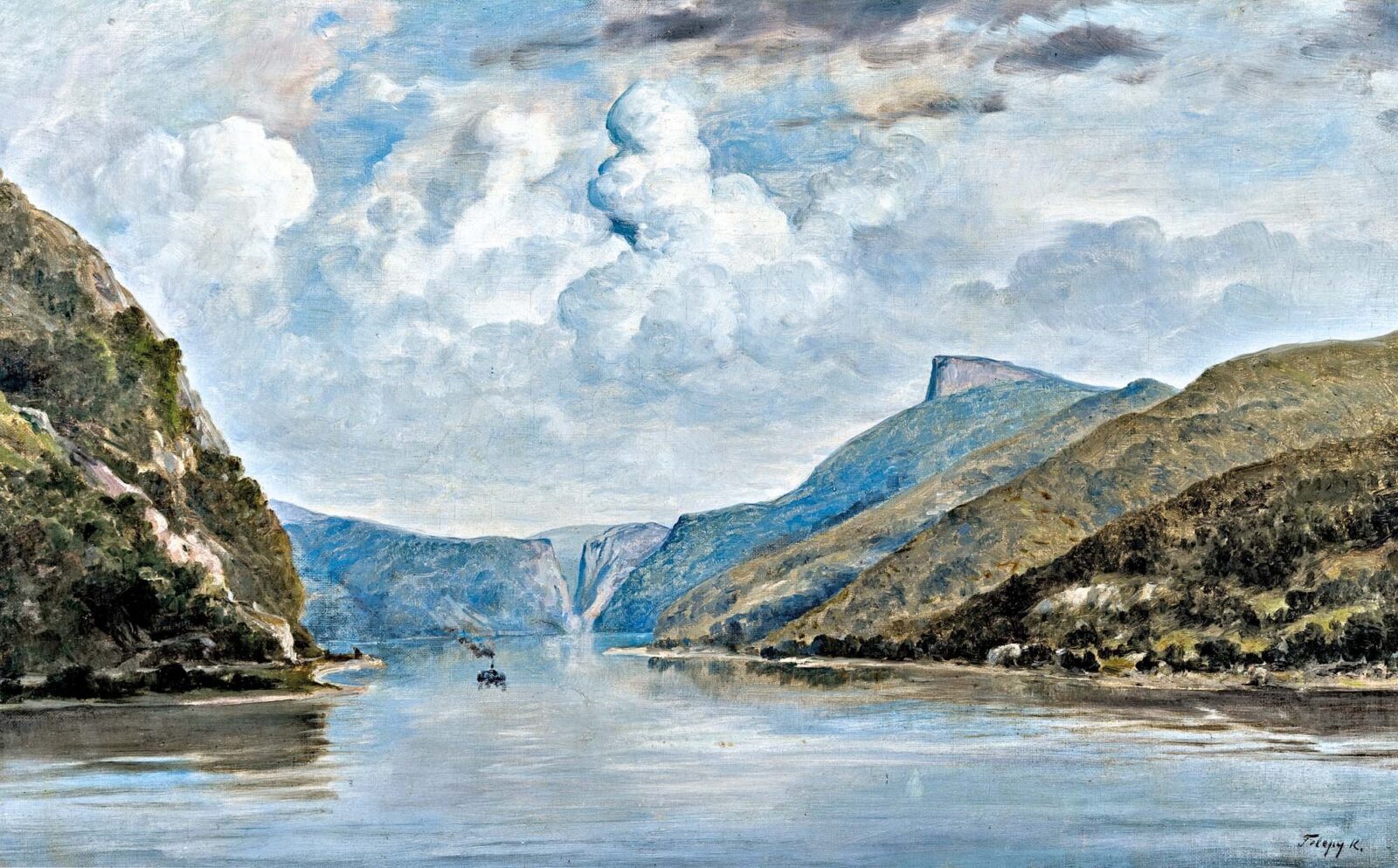 Telepy Károly (1828-1906): Duna-menti táj