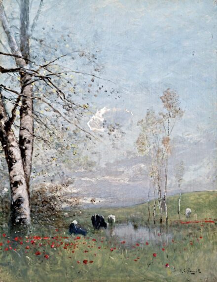 K. Spányi Béla (1852-1914): Itatás