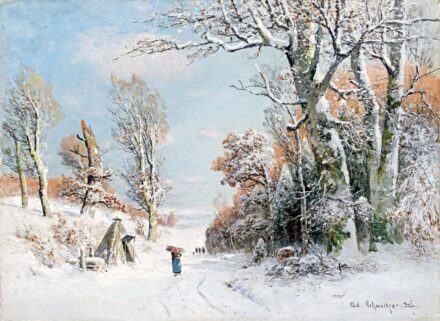 Schweitzer, Adolf Gustav (1847-1914): Téli erdőrészlet