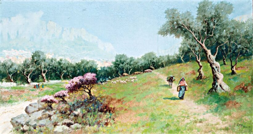 Cremp, Erminio (1860-1936): Mediterrán táj, 1920