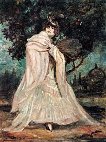 Dudits Andor (1866-1944): Hölgy legyezővel