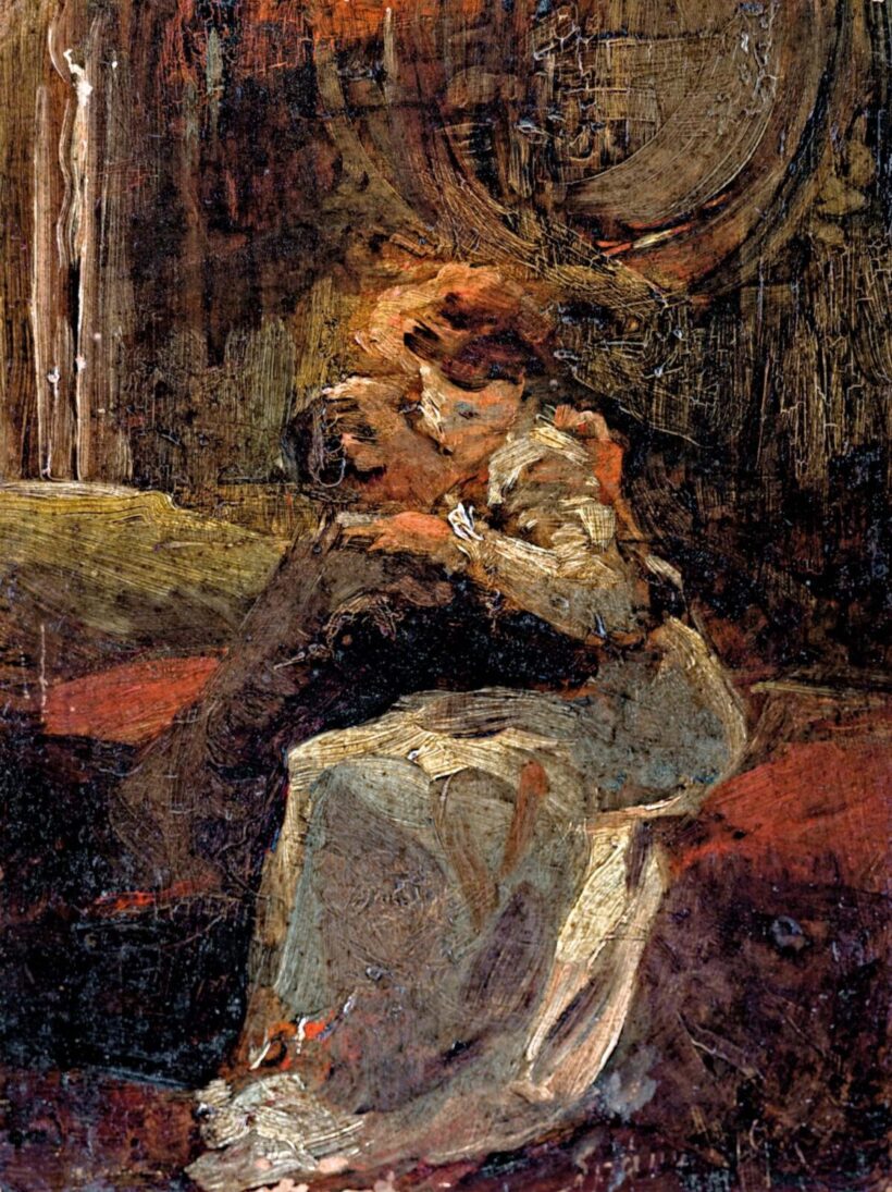 Spányik Kornél (1858-Budapest): Lámpafénynél