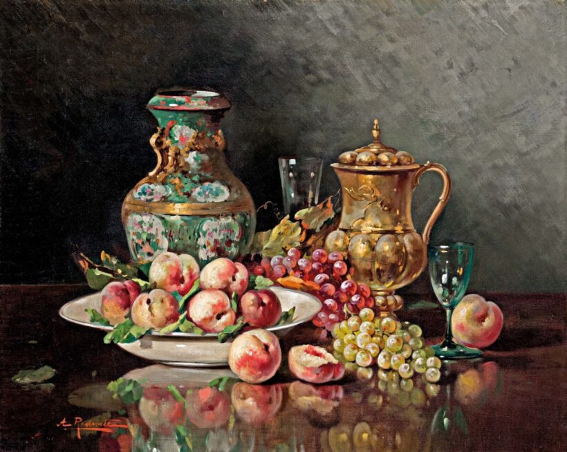 Raufer-Redtwitz, Anton (1871-1965): Őszi csendélet vázával