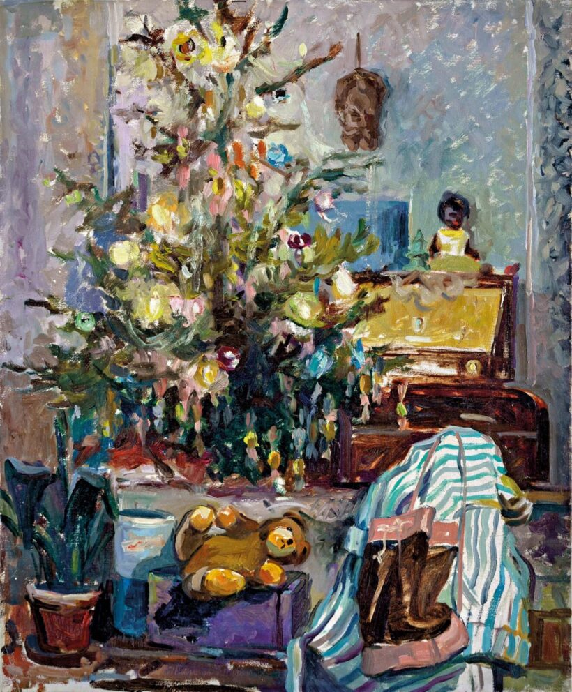 Magyar festő: "Ildi karácsonya", 1962