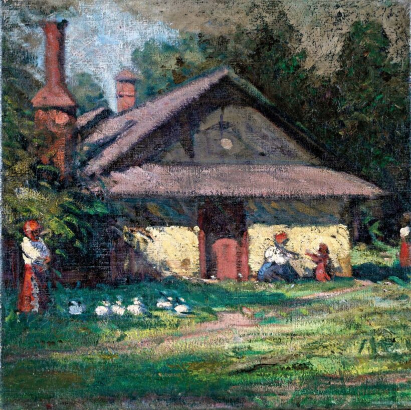 Mikola András (1884-1970): Napsütötte kertben