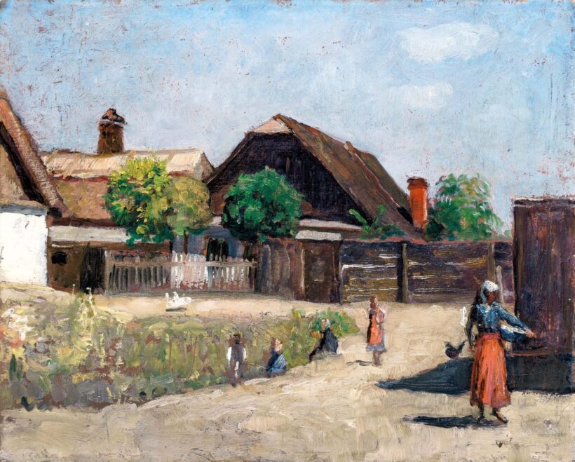 Pólya Tibor (1886-1937): Falurészlet