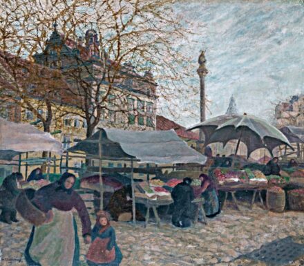 Sándor József Gy. (1887-1936): Piacon, 1916
