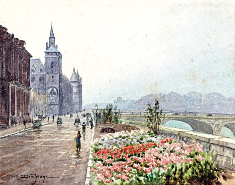 Duchesne, Geo (működött 1900 körül-): Az Óra rakpart Párizsban