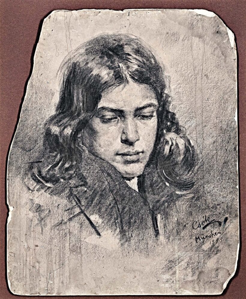 Csók István (1865-1961): Tanulmányfej, 1885