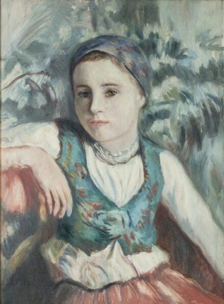 Glatz Oszkár: Piroskendős kislány, 1923