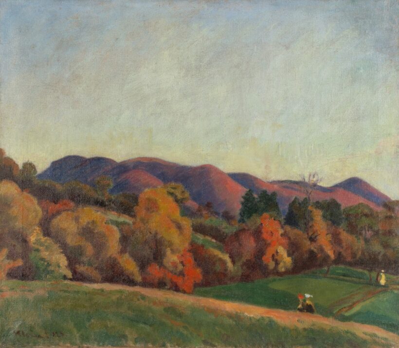 Klein József: Nagybányai dombos táj, 1923