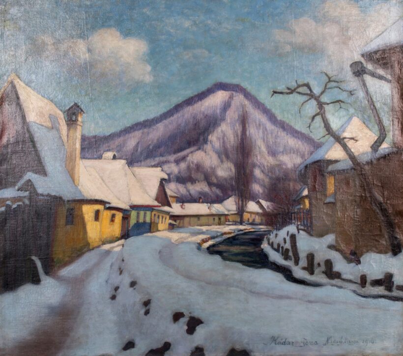 Kádár Géza: Nagybánya télen, 1916