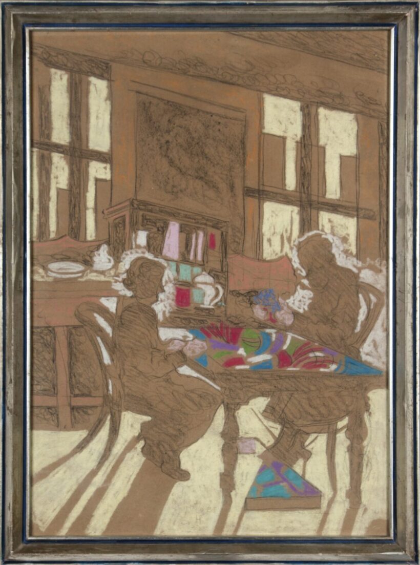 Scheiber Hugó: Ellenfényben, sziluett, árnyék (A művész családjának otthona, 1930-as évek vége) - Image 2