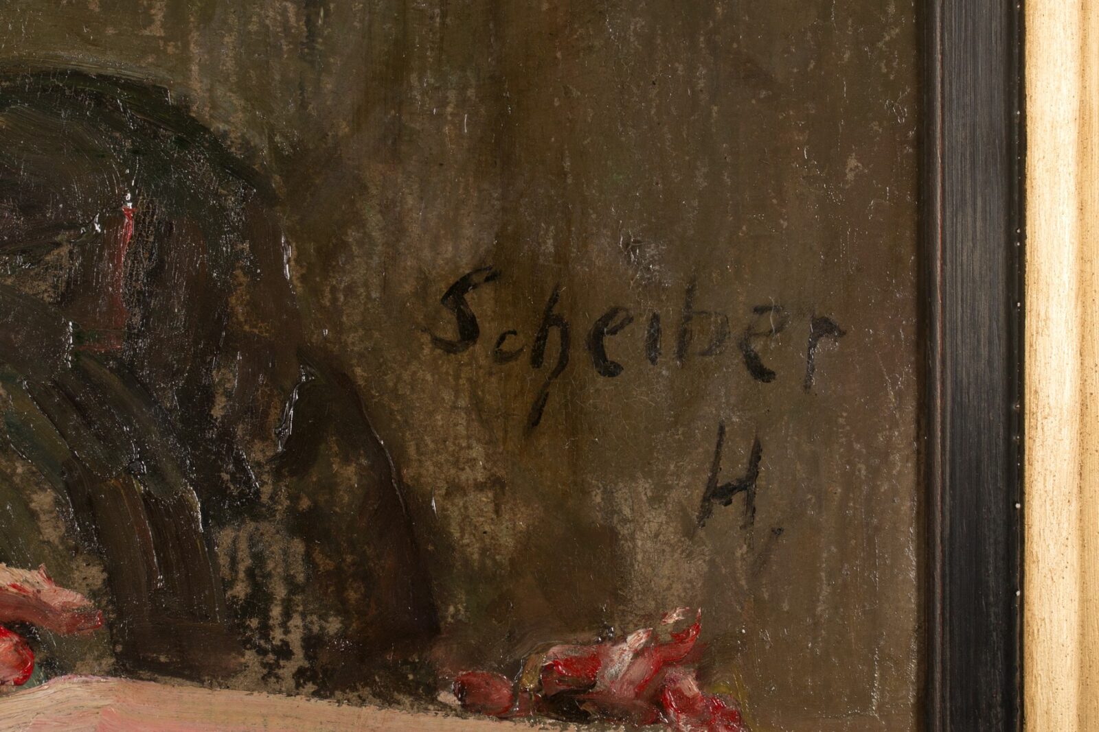 Scheiber Hugó: Férfiportré (vendéglőben), 1920-as évek - Image 3