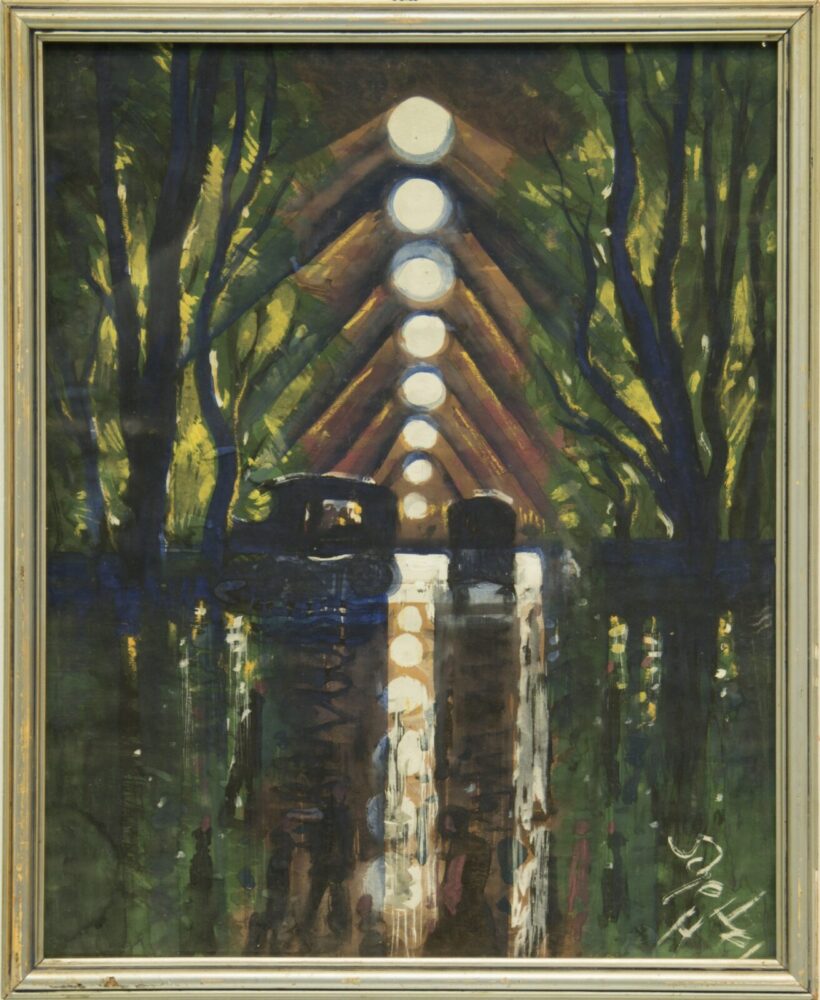 Scheiber Hugó: Esti boulvard autómobilokkal - Image 2