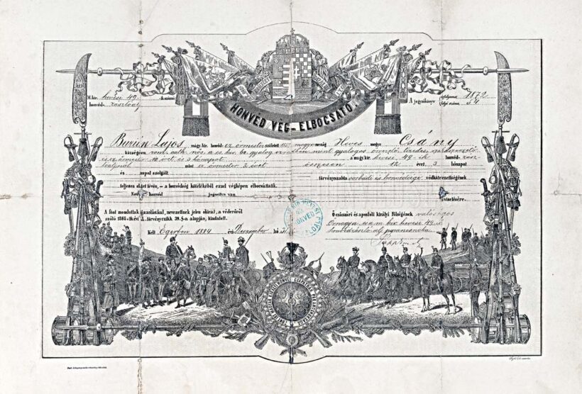 Obsitlevél, 1844