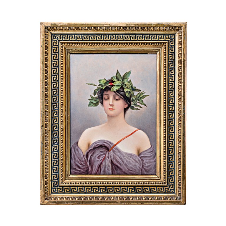 Porcelánkép - Múzsa