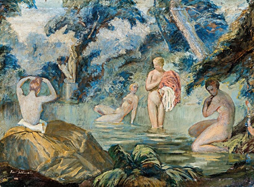 Schlageter, Karl (1894-1990): Fürdőzők