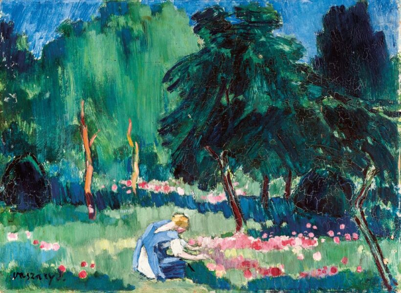 Vaszary János (1867-1939): Nő kertben, 1930 körül
