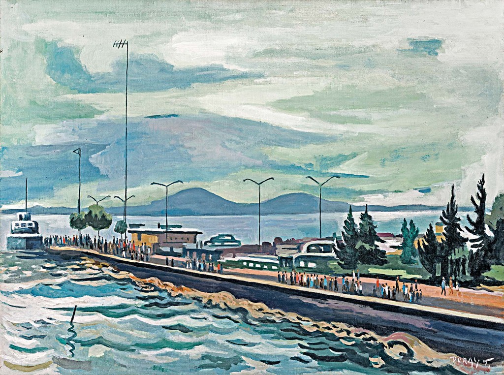 Duray Tibor (1912-1988): "Badacsonyi kikötő"