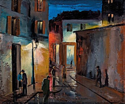 Corini, Marguerite de (1897-1982): Esti utcarészlet