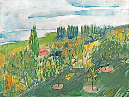 Bernáth Aurél (1895-1982): Ábrahámhegyi kilátás, 1956