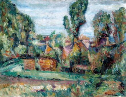Diener Dénes Rudolf (1889-1956): Tájkép udvarral