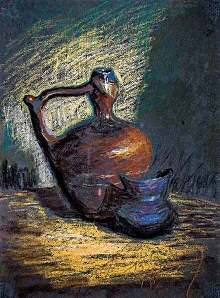 Bozsó János (1922-1998): Csendélet népi kerámiákkal, 1941
