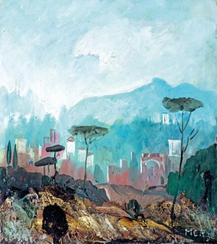 Molnár C. Pál (1894-1984): Itáliai táj ciprusokkal