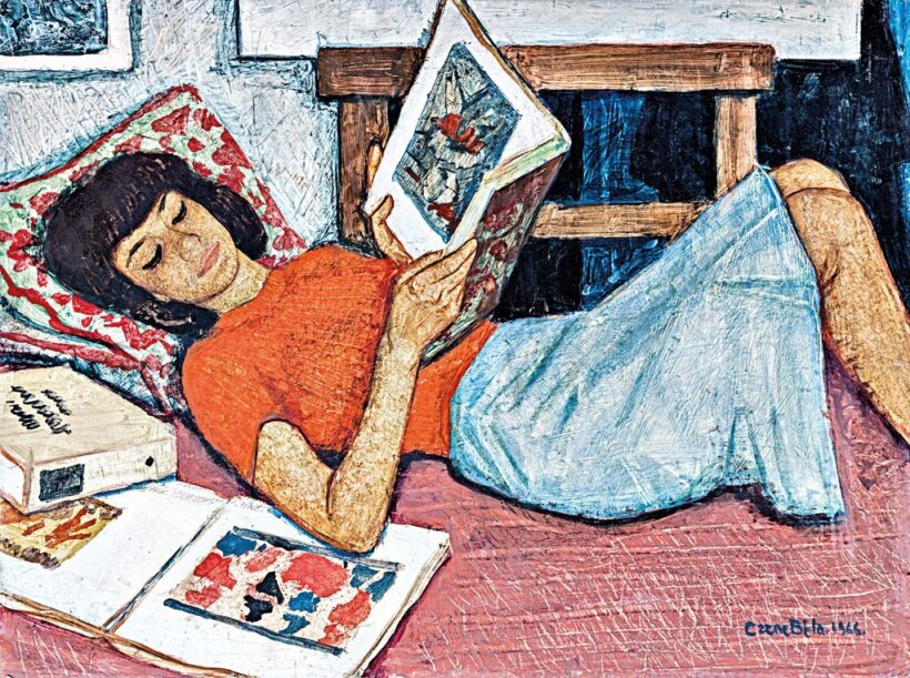Czene Béla (1880 körül-1944 körül): Olvasó lány, 1966