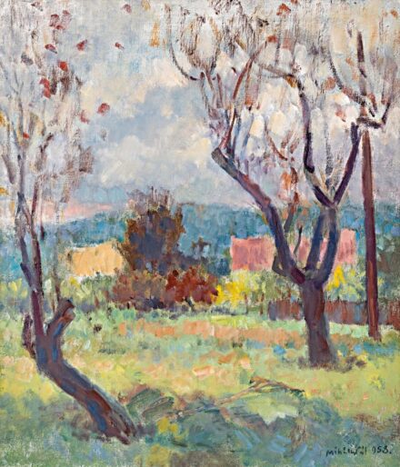 Miháltz Pál (1899-1988): Kertrészlet, 1958