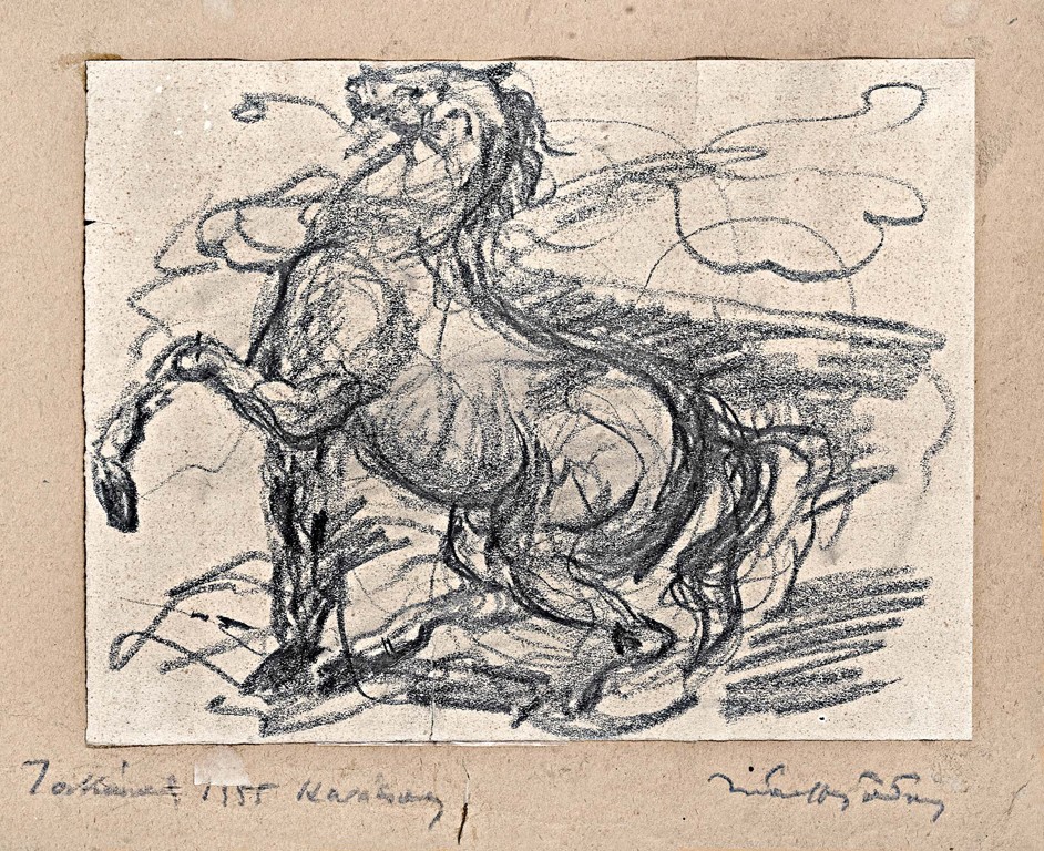 Márffy Ödön (1878-1959): Ágaskodó ló