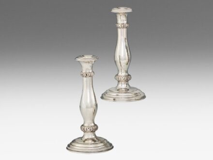 Biedermeier gyertyatartó-pár