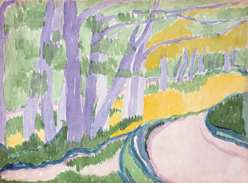 Mattis Teutsch János (1884-1960) Út fákkal, 1910-1915