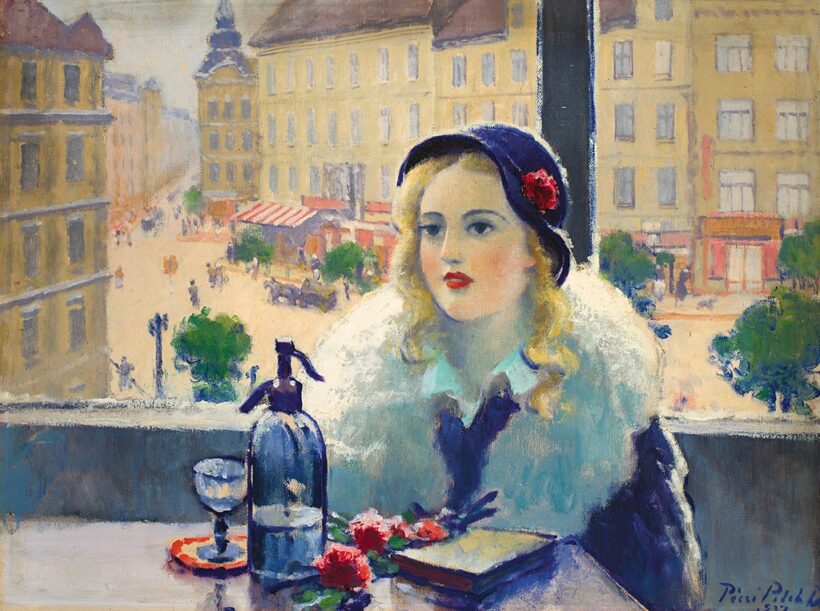 Pécsi Pilch Dezső (1888-1949) Kávézóban, 1937