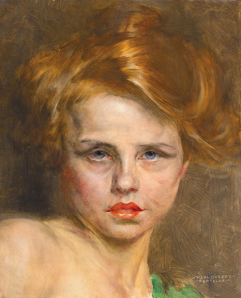 Karlovszky Bertalan (1858-1938) Női portré