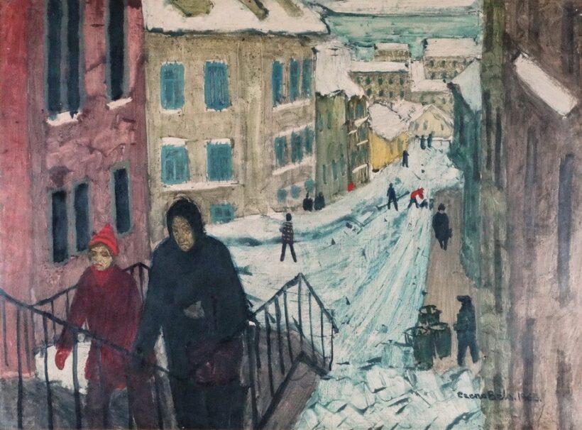 Czene Béla (1911-1999): Lépcsőn, 1963