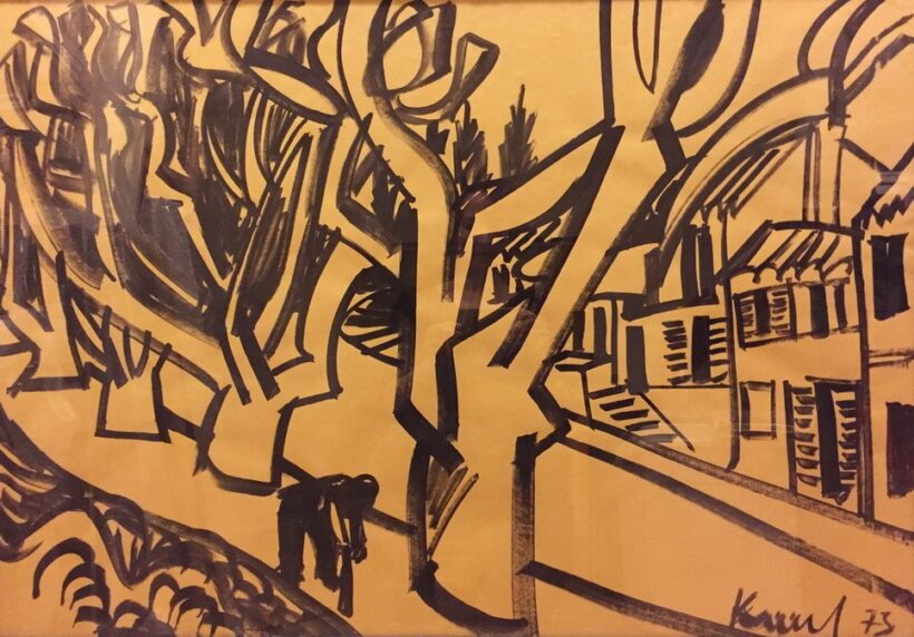 Kunt Ernő (1920 - 1994): Kisvárosi utcarészlet, 1973
