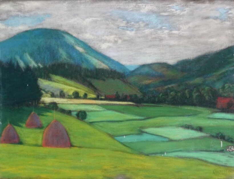 Lakatos Artúr (1880 - 1968): Hegyes vidék - Rep.: Dr. Méhes B.: Tanulmányok Lakatos Artúr 1880-1968 festő és iparművész tanár életművéhez. Magán kiadás, 2009. 29. o.