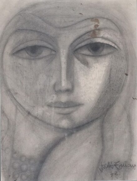 Szabó Zoltán, Angyalföldi (1929 - 2014): Női arc, 1972