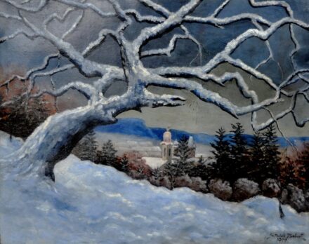 Sztelek Norbert (1884 - 1956): Téli Nagybánya, 1956