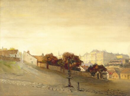 Háry Gyula:A Budai vár a Tabánból, 1910