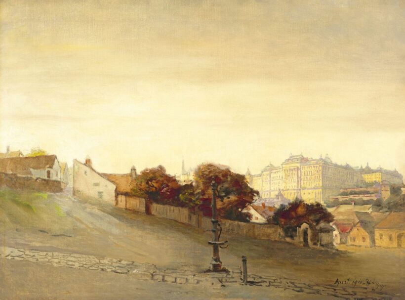 Háry Gyula:A Budai vár a Tabánból, 1910