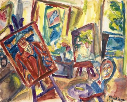 Frank Frigyes:Műterem önarcképpel, 1946