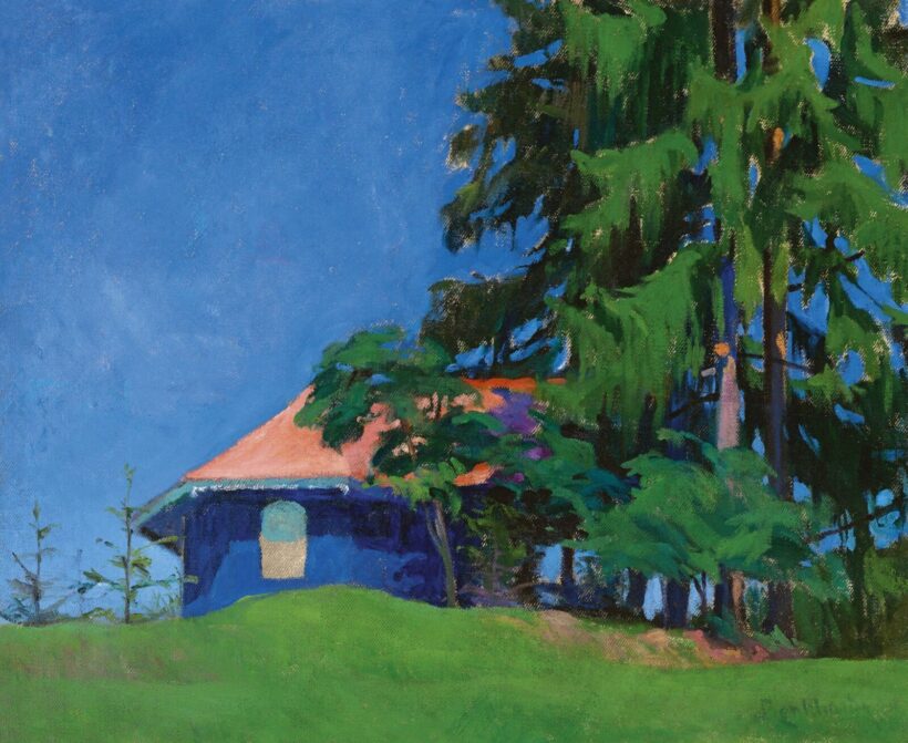 Benkhard Ágost:Kék ég (Nagybányai táj, 1911