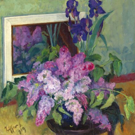 Ziffer Sándor:Műtermi csendélet orgonákkal, 1919
