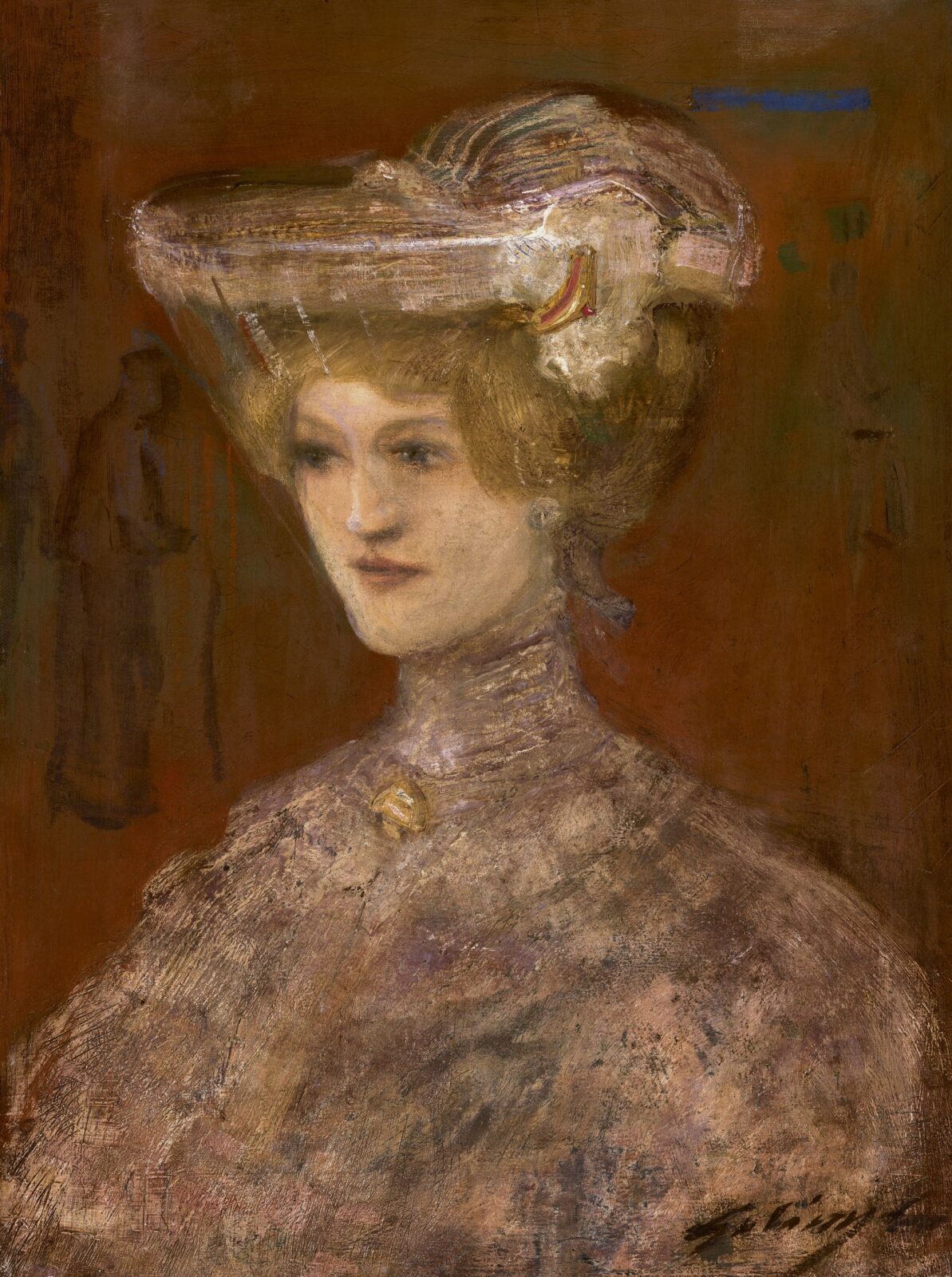 Gulácsy Lajos:Fiatal kalapos lány