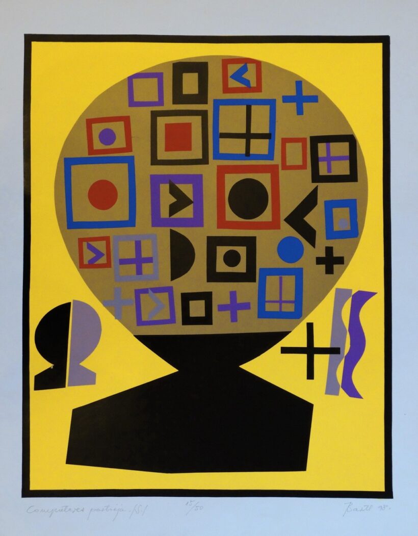 Bartl József (1932 - 2013): Computeres portréja, 1998