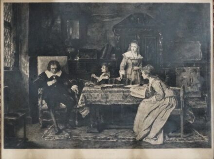 Munkácsy Mihály (1844-1900) - Charles Jean Louis Courtry (1846-1897): A vak Milton az Elveszett Paradicsomot diktálja
